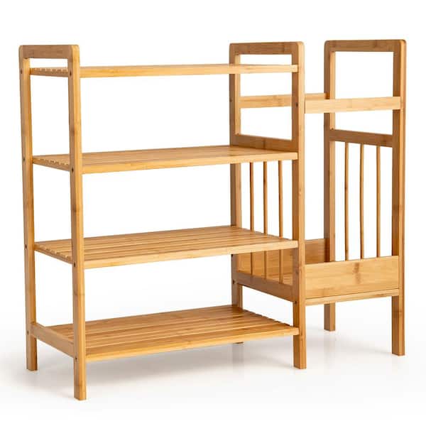 Storage Rack Stand Shelf Bookcase Shelf Display Kitchen Holder Organizer 4-Tiers