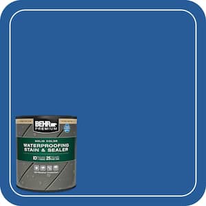 BEHR PREMIUM 1 qt. #MQ5-54 Compass Blue Solid Color Waterproofing ...