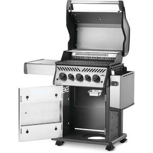 Rogue 3-Burner Natural Gas Grill with Infrared Rear and Side Burners in Stainless Steel