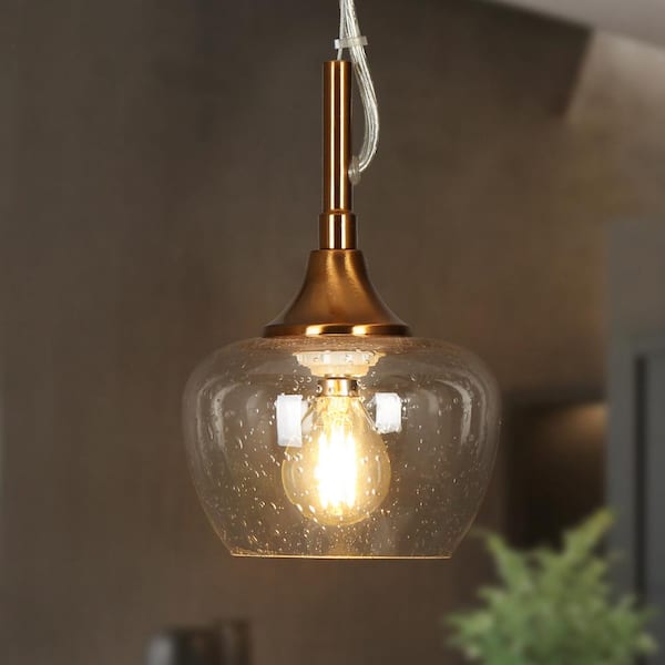 Oil Lamp - Brass Mini - 6.5 Amber Glass : : Home