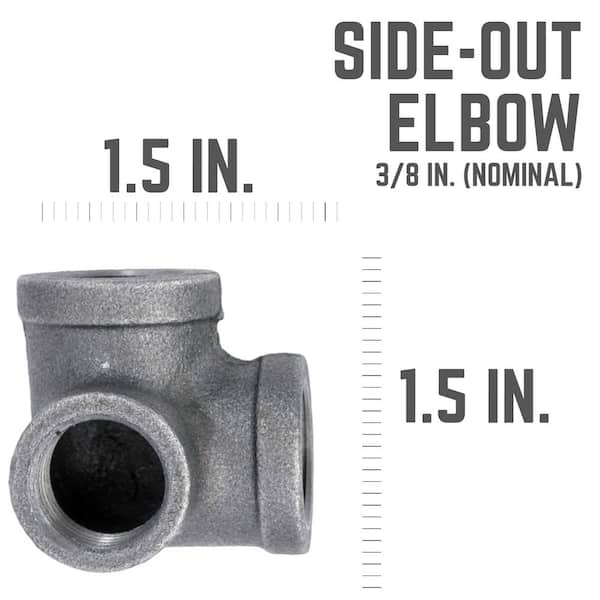 Sidewinder 3/8 50 PSI Mandrel-Formed Molded Rubber Fuel Line Elbow 45 90  180