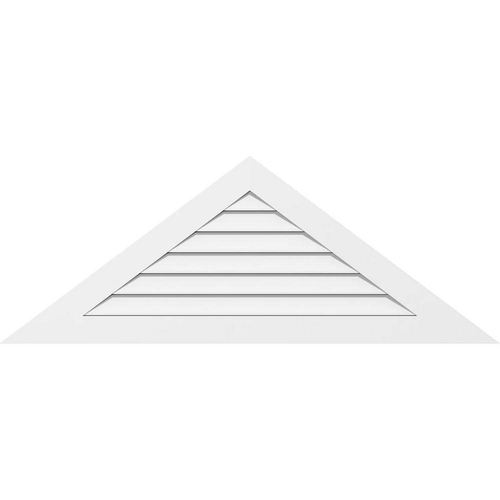 32 in. x 13.375 in. Triangle White PVC Paintable Gable Louver Vent Functional price history on PriceWatchPro