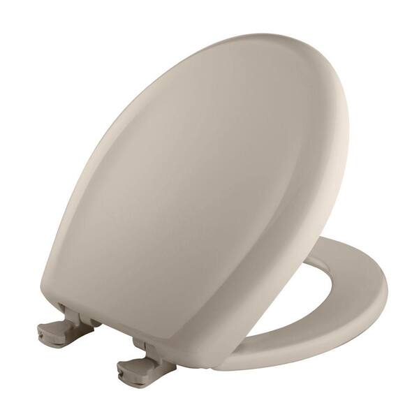 BEMIS Round Closed Front Toilet Seat in Warm White