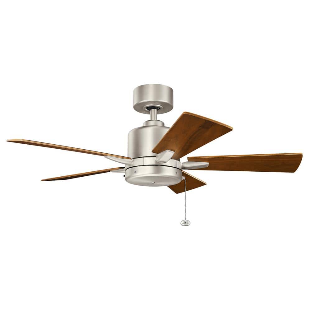 KICHLER Lucian II 42 in. Indoor Brushed Nickel Downrod Mount Ceiling