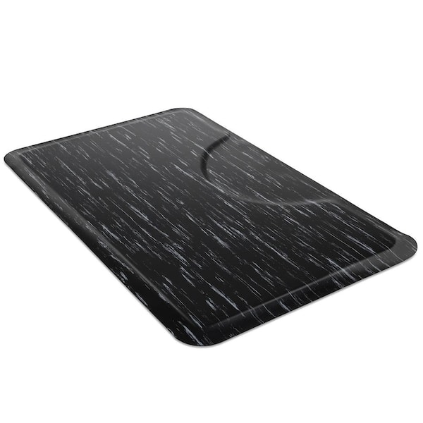 K-Marble Foot Anti-Fatigue Mat, 24 x 36, Gray/Black/White