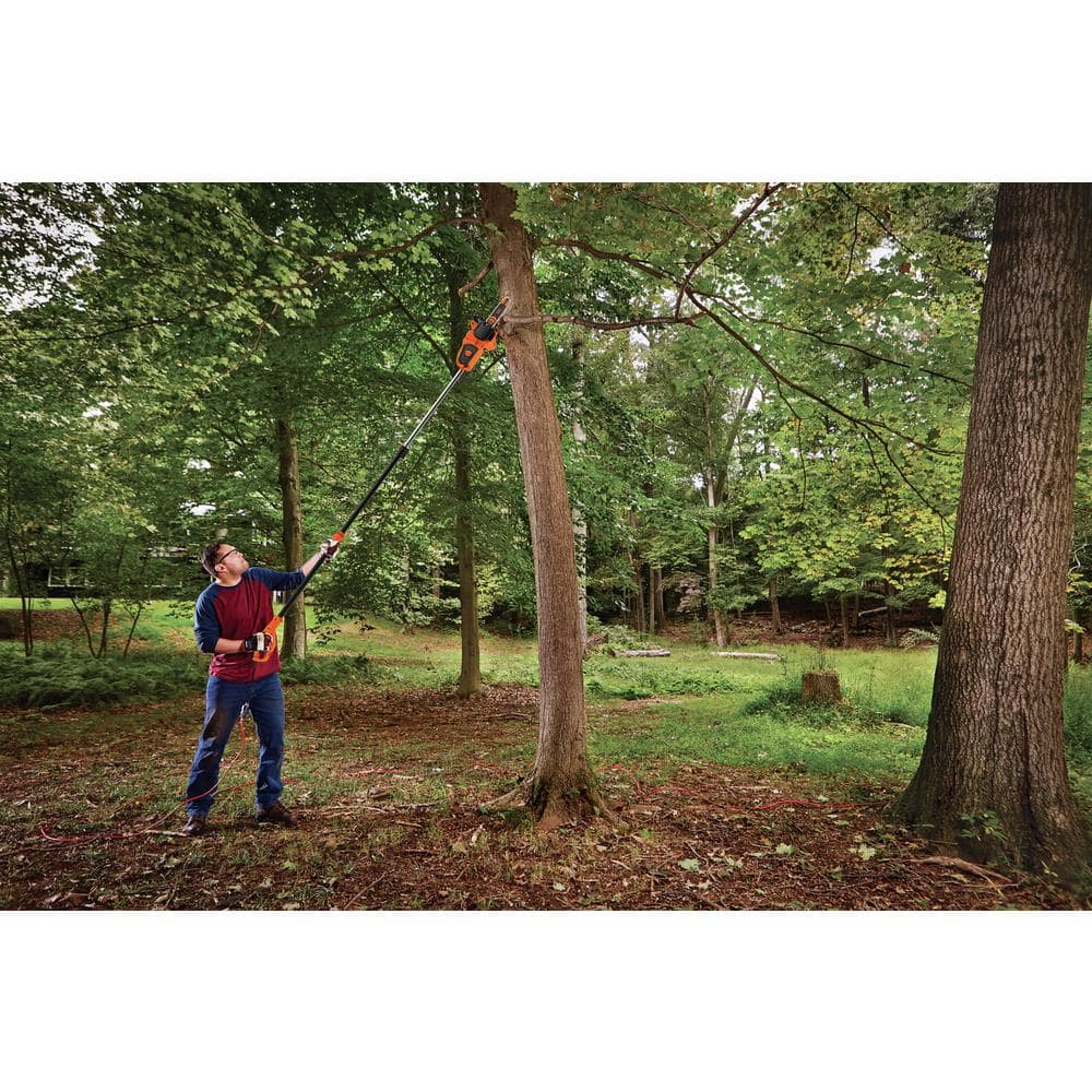 10in. 8 AMP Corded Electric Pole & Chainsaw Kit with (1) Extension Pole, (1) Bar Cover, (1) Wrench, (1) Bar & (1) Chain - 3