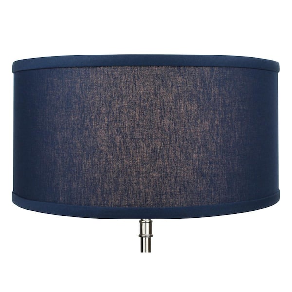 Drum Lamp Shade Linen, Dark Blue Drum Lamp Shade