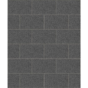 Joan Black Tile Vinyl Peelable Wallpaper (Covers 56.4 sq. ft.)