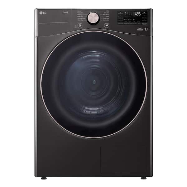7.8 cu. ft. Mega Capacity ventless Smart Front Load Dryer in Black Steel with Dual Inverter HeatPump Technology