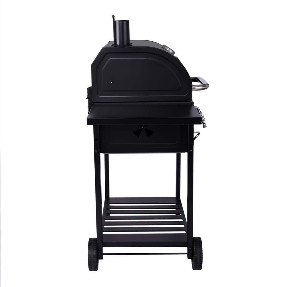 Royal Gourmet 24-Inch Black Charcoal BBQ Grill with Smoker