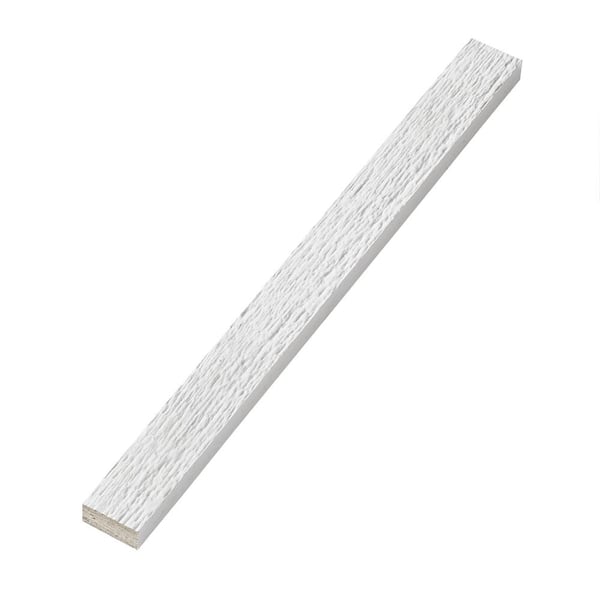 DIAMOND KOTE 4/4 in. x 2 in. x 16 ft. White Woodgrain Composite Prefinished Trim Board (4-Pack)