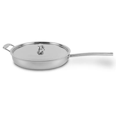 4.5 qt. Silver Stainless Steel Sauce Pot with Lid