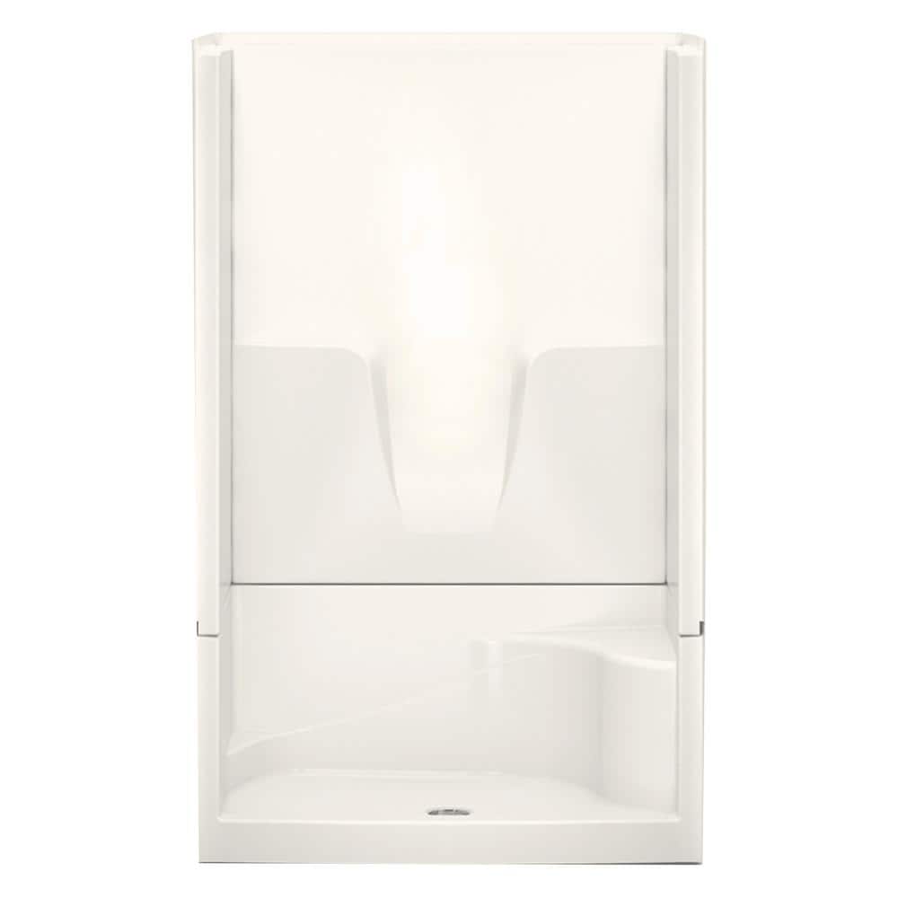 Remodeline 48 in. x 34 in. x 76 in. 4-Piece Shower Stall with Right Seat an