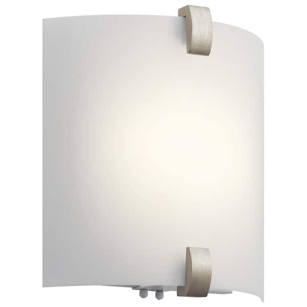 KICHLER Independence 16-Watt Brushed Nickel Integrated LED Hallway Indoor Wall Sconce Light