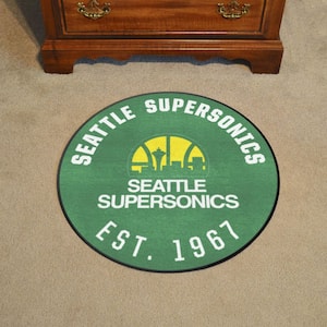 NBA Retro Seattle Supersonics Green 2 ft. Roundel Area Rug