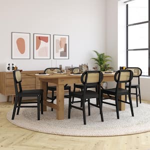 Black Wood Dining Chair Set of 2