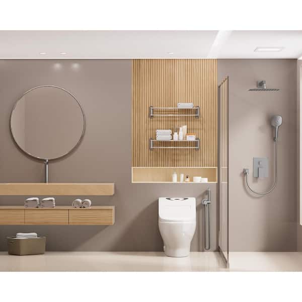 YAWWALK 1 Handle Bidet Faucet with 47 in. Stainless Steel Hose and