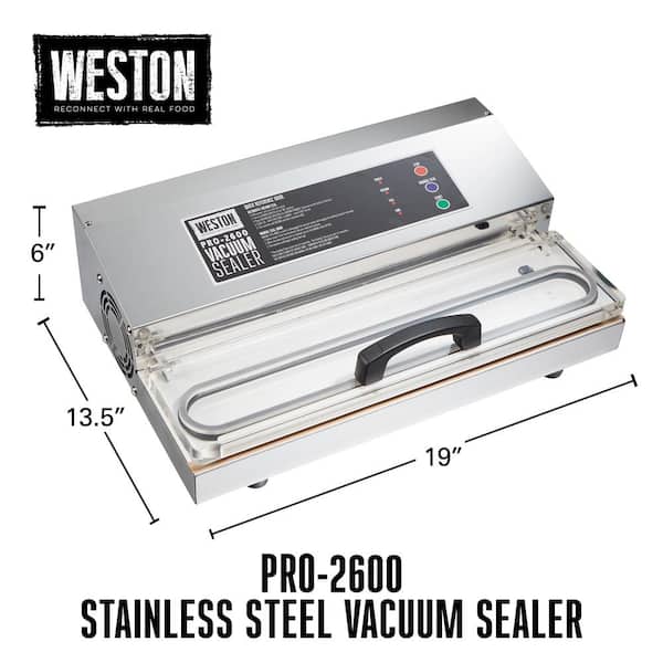 Weston Pro 2600 Stainless Steel Food Vacuum Sealer 65-1301-W