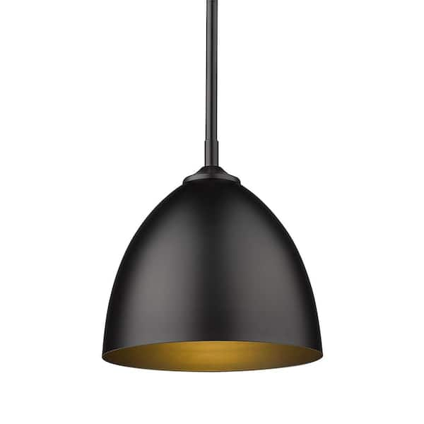 Golden Lighting Zoey 1-Light Matte Black Standard Pendant