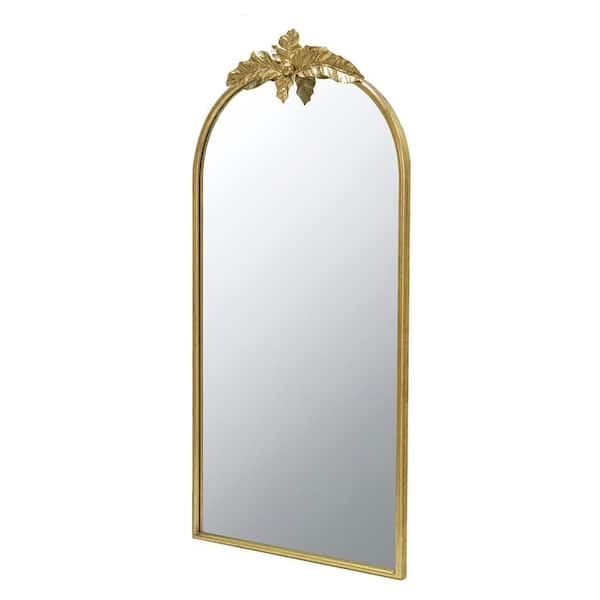 Whatseaso 24.00 in. W x 41.90 in. H Rectangular Framed Wall Bathroom Vanity Mirror in Gold