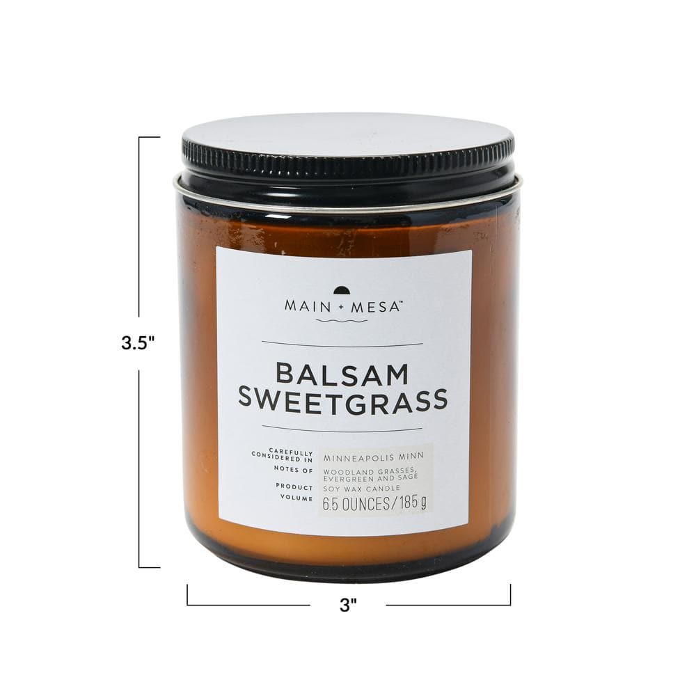Amber Brown Soy Scented Jar Candle, 6.5 oz