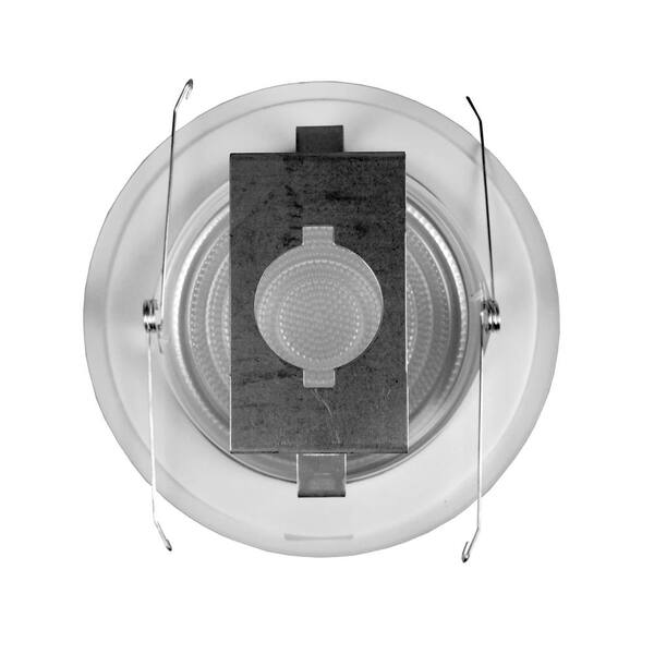 E26 Series 6 in. White Recessed Ceiling Light Open Trim with Socket Support