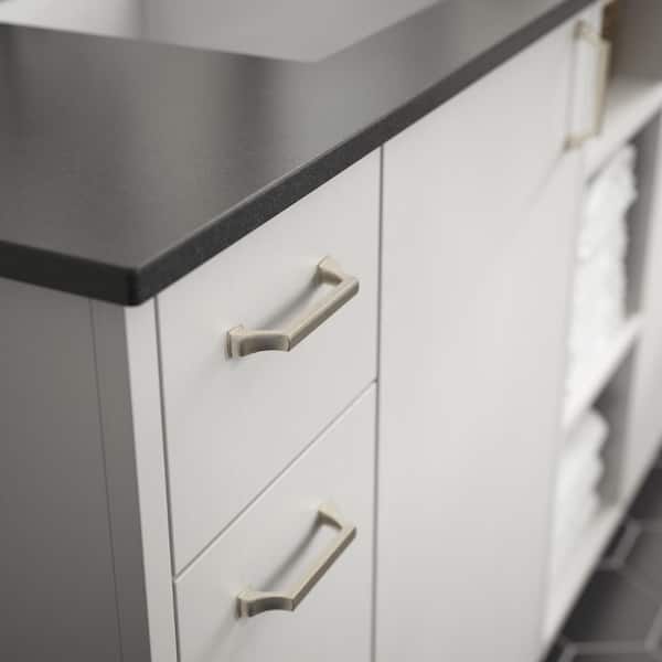 Brightened Opulence 3-3/4 in. (96 mm) Classic Satin Nickel Cabinet Drawer Pull