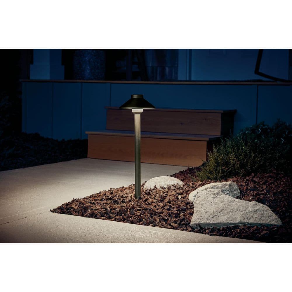 Centennial Brass Modern Stepped Dome Pathway Light