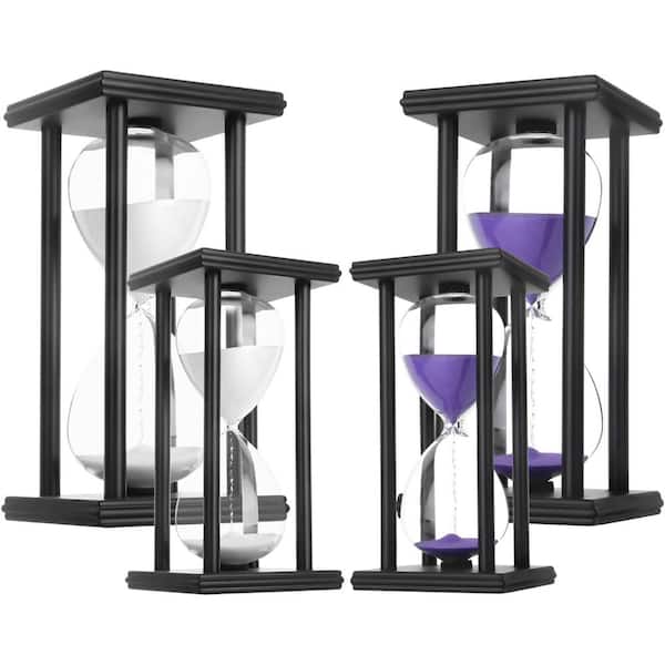 Afoxsos White Sand Hourglass with 45-Minutes Timer and Wooden
