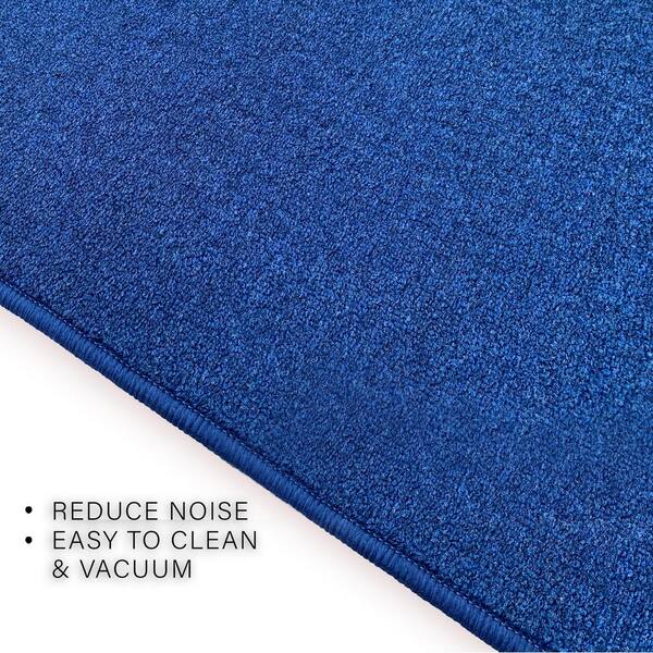 Solid Blue 26 in. W x 37 ft. L Runner Rug/Stair Runner 81.4 sq. ft.