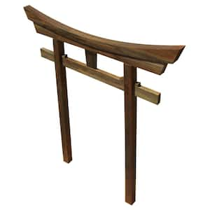 Miniature Brown Japanese Shinto Temple Torii Garden Gate