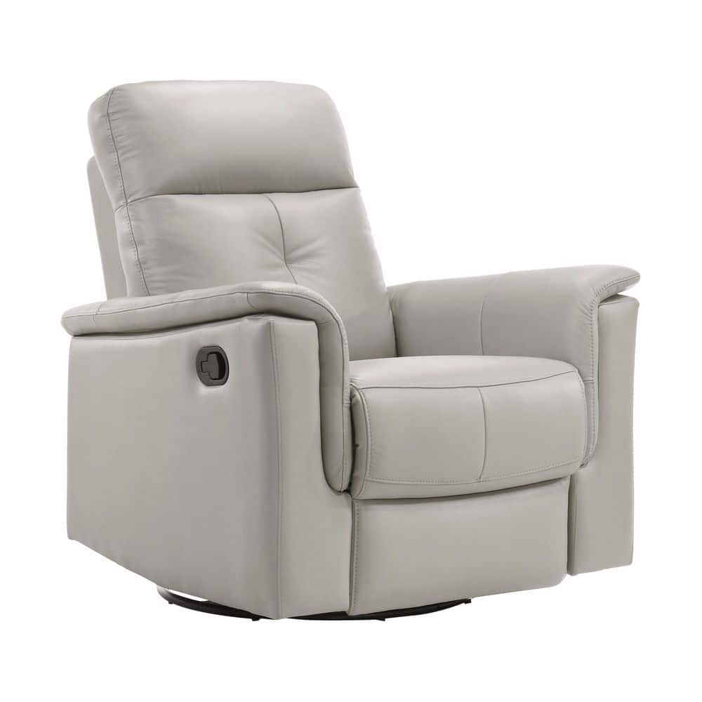Silver Leather Swivel Glider Recliner, Motion Chair for Living Room price history on PriceWatchPro