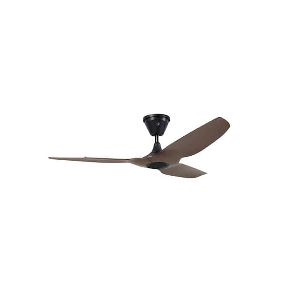 Big Ass Fans Haiku Coastal 52 in. Smart Outdoor Coastal Cocoa/Black Universal Mount with 5 in. Ext Tube Ceiling Fan with Remote App