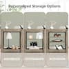 Karl home 70 in. Washed Gray TV Stand with Fireplace Fits TVs up to 70 in. Entertainment Center K1G52008468+51