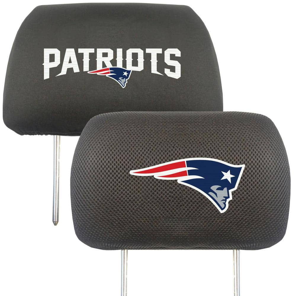 FANMATS NFL - New England Patriots Black Polyester Embroidered 0.1 in. x 20  in. x 40 in. Seat Cover 15612 - The Home Depot