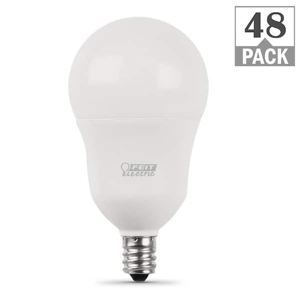 Feit Electric 40 Watt Equivalent A15 Candelabra Dimmable Filament Cec Clear Glass Led Ceiling Fan Light Bulb Soft White 48 Pack Bpa1540c 927ca 2 24 The Home Depot Feit Electric 40 Watt Equivalent A15, Ceiling Fan Light Bulbs