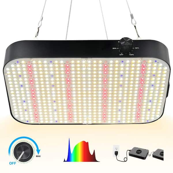 OGETFUUR Grow Light, 1200W Equiv 130W LED Grow Light-Dimmable Full