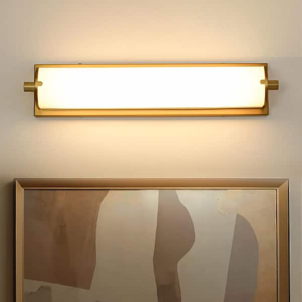 Rennnsan Fynr Modern 1-Light 20.5 in. Brushed Gold Linear LED Wall
