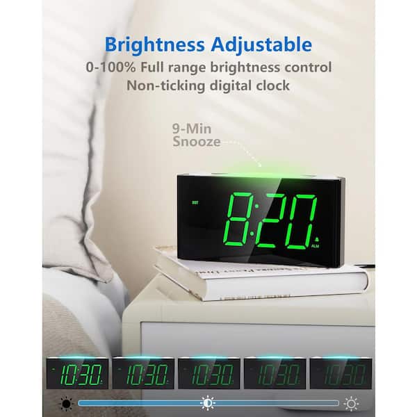 Small LED Digital deals Alarm Clock,Nightlight,Easy to Set and Use,0-100% Brightness