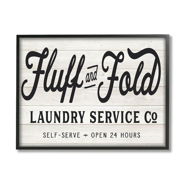 Stupell Industries Farmhouse Laundry Advertisement Rustic Pattern By Lettered and Lined Framed Print Abstract Texturize Art 16 in. x 20 in.
