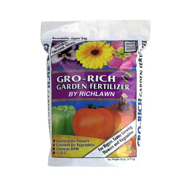 Richlawn 15 lb. Gro-Rich Organic-Based Garden Fertilizer