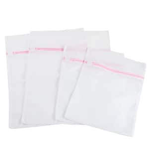 Washable Mesh Laundry Bag with Zipper (4-Pack)