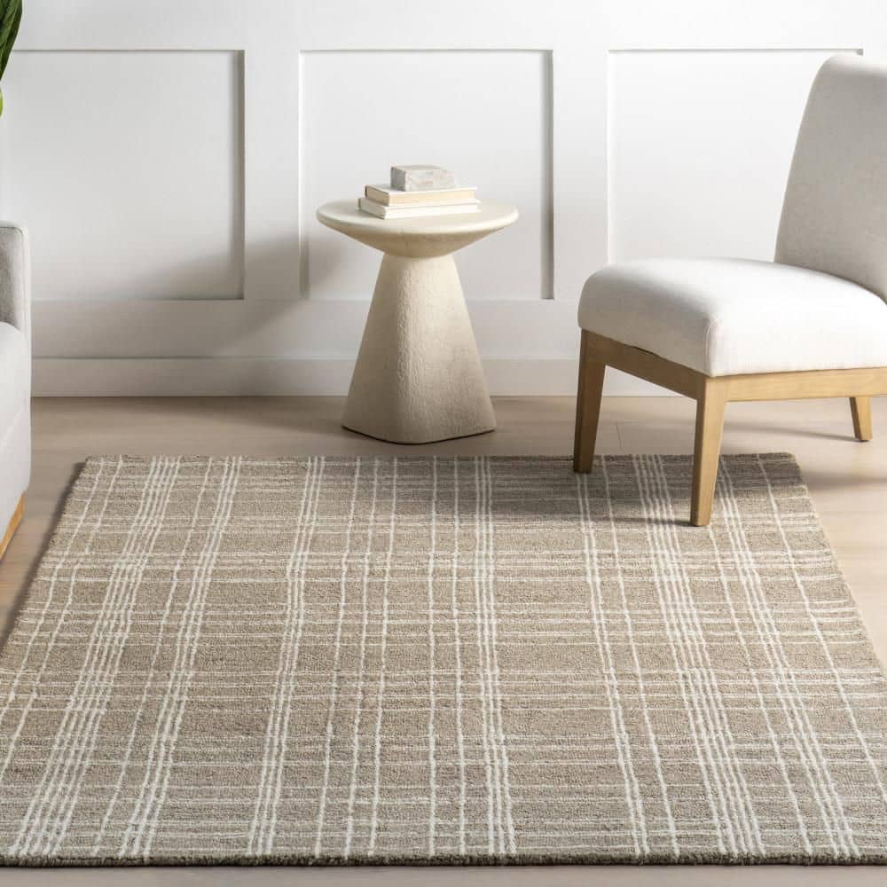 Valery Plaid Sand 9 ft. x 12 ft. Indoor Area Rug - thumbnail 4