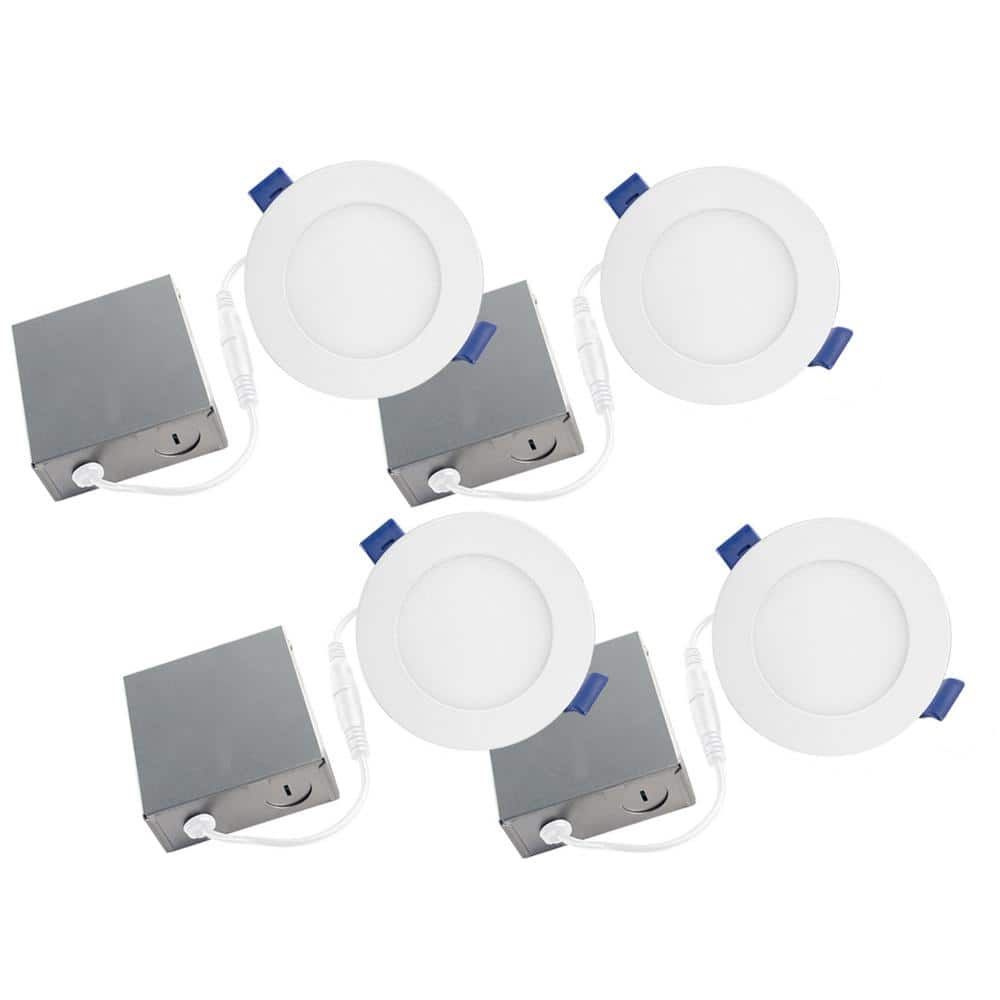 Bazz SLDSKB4W4 4.25'' Dimmable Air-Tight IC Rated LED Canless Recessed Lighting Kit