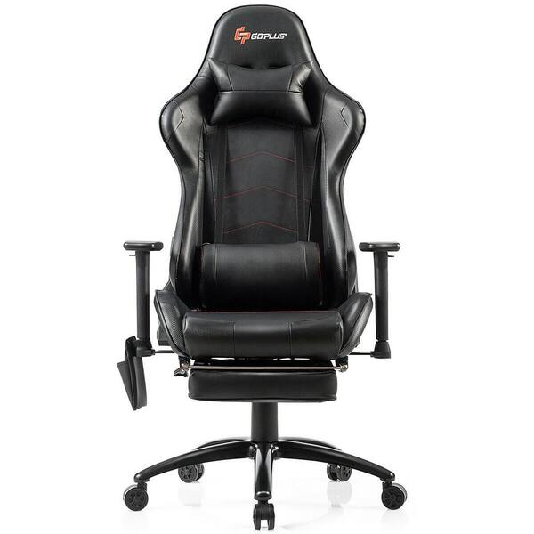 high end black pu reclining gaming chair