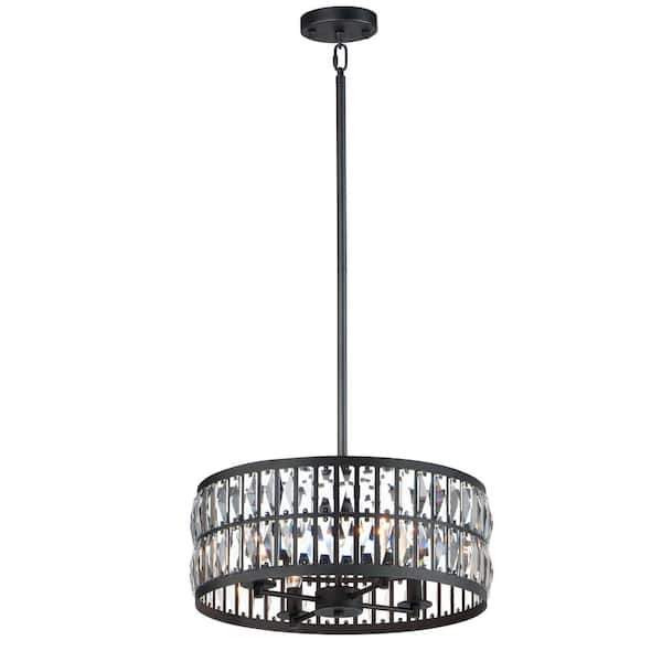 Madeline 4-Light Black Pendant Light