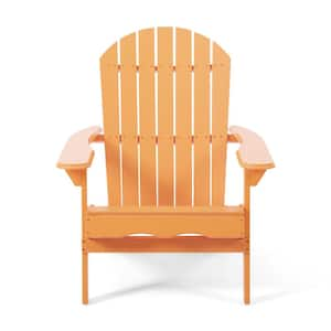 Tangerine Acacia Wood Reclining Wood Adirondack Chair