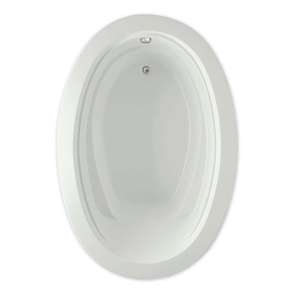 Belmont II 72 in. x 41.25 in. Oval Soaking Bathtub Reversible Drain in Acrylic Drop-in Biscuit price history on PriceWatchPro