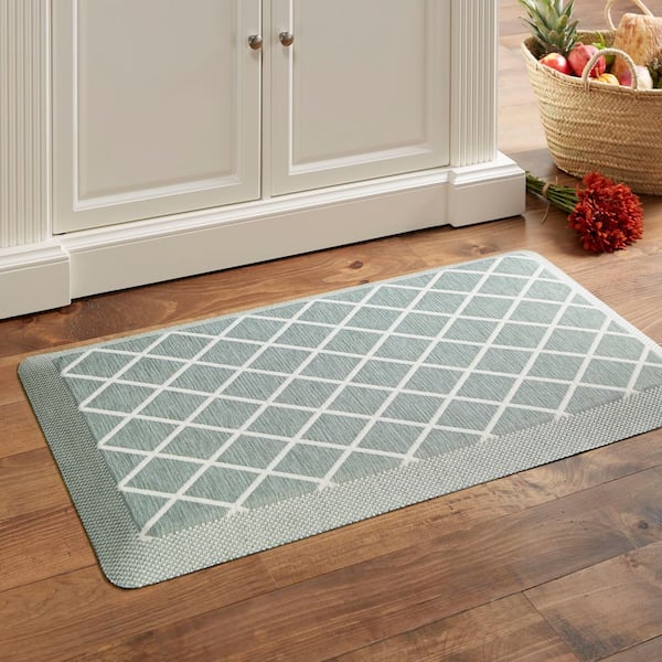 Comfort Air Miles Mint Green 19.6 in. x 39 in. Rectangle Kitchen Mat