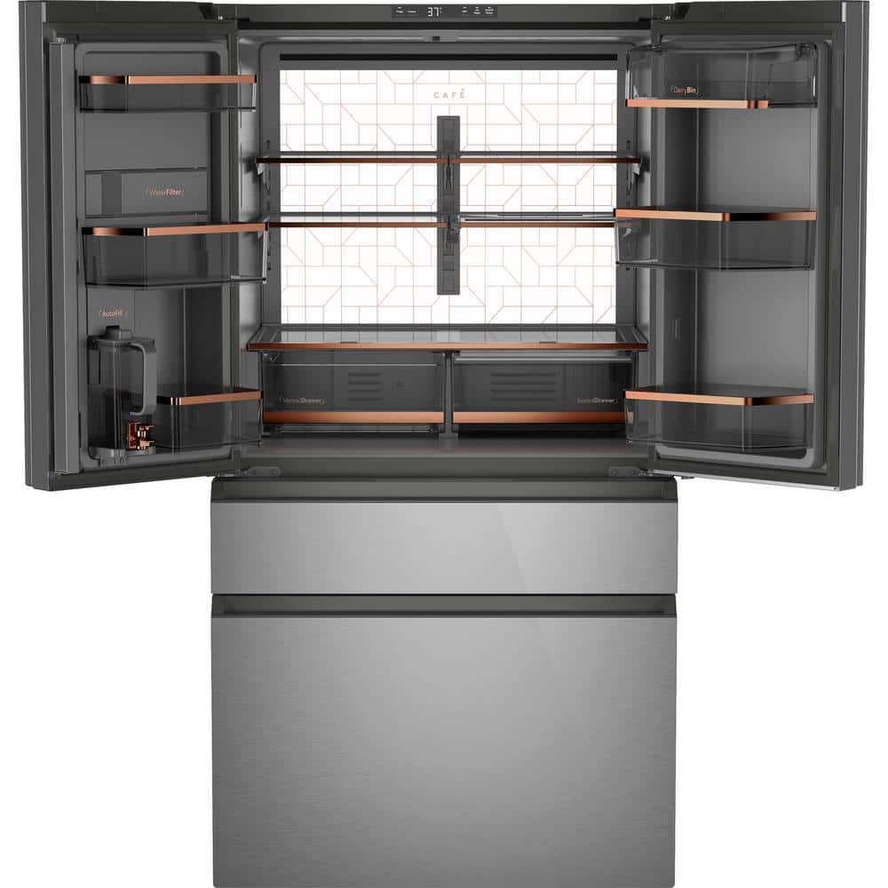 Platinum Glass 28.7 Cu. Ft. Smart French Door Refrigerator with Ice Maker
